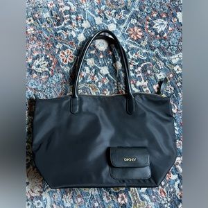 DKNY Livvy Nylon Tote Bag in Black